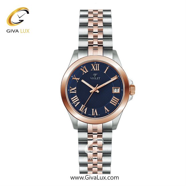 ساعت مچی اورجینال مردانه ویولت VIOLET رزگلد-نقره ای | نقره ای-رزگلد| سرمه ای| کد رفرنس 0556/2